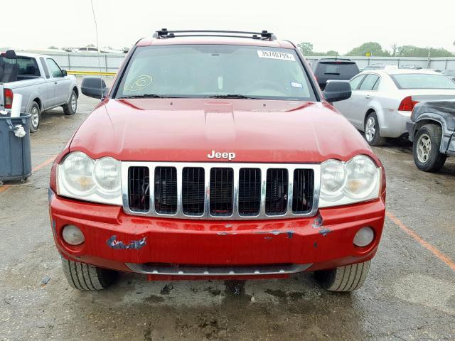 1J4HR58235C673280 - 2005 JEEP GRAND CHER RED photo 10