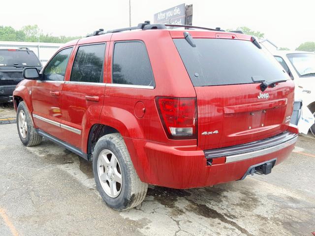 1J4HR58235C673280 - 2005 JEEP GRAND CHER RED photo 3