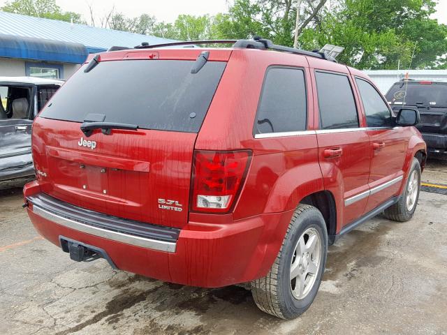 1J4HR58235C673280 - 2005 JEEP GRAND CHER RED photo 4