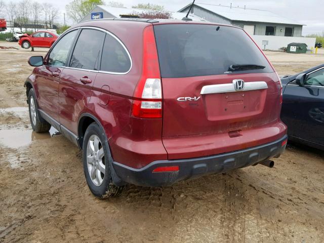 5J6RE48727L004099 - 2007 HONDA CR-V EXL RED photo 3