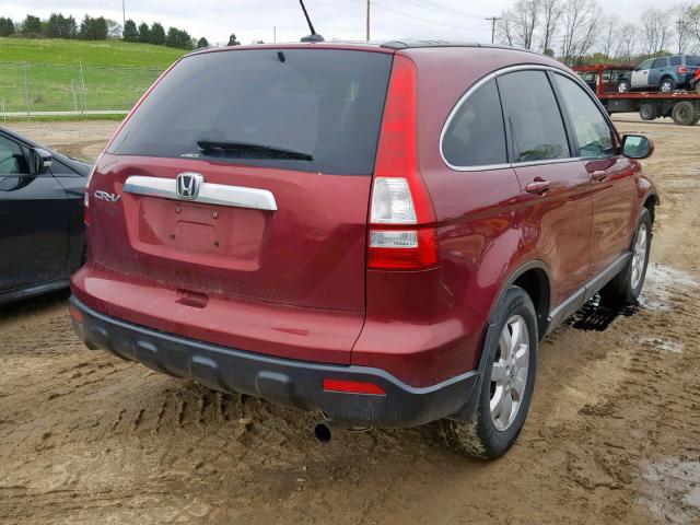 5J6RE48727L004099 - 2007 HONDA CR-V EXL RED photo 4