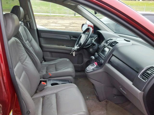 5J6RE48727L004099 - 2007 HONDA CR-V EXL RED photo 5