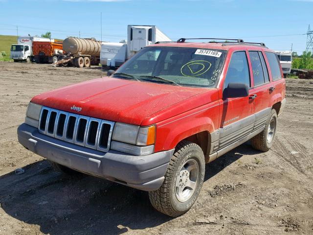 1J4GZ58S3VC577824 - 1997 JEEP GRAND CHER RED photo 2