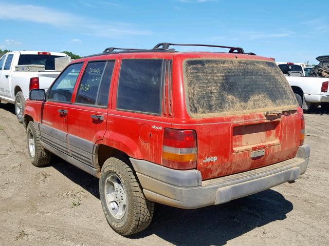 1J4GZ58S3VC577824 - 1997 JEEP GRAND CHER RED photo 3