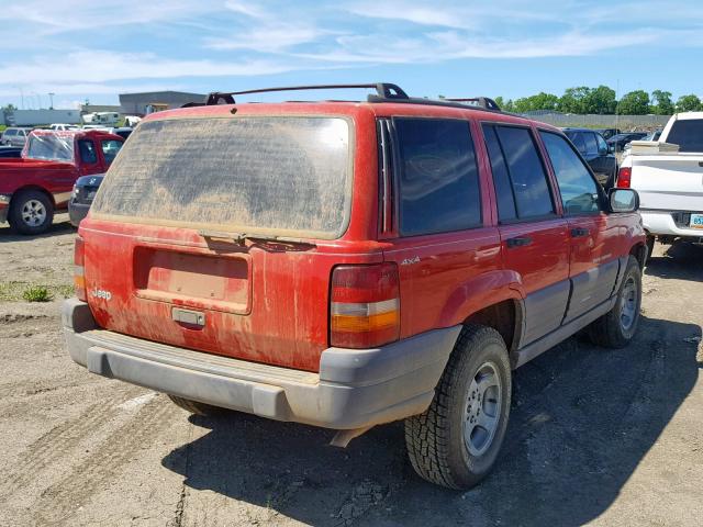 1J4GZ58S3VC577824 - 1997 JEEP GRAND CHER RED photo 4