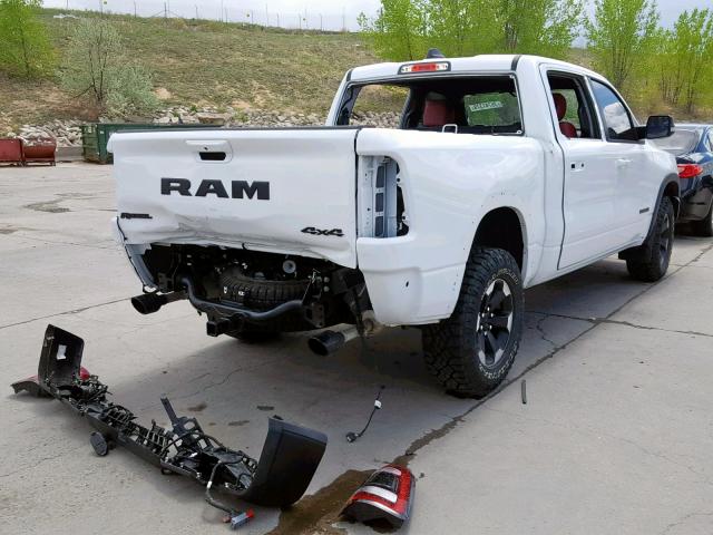 1C6SRFLT6KN629038 - 2019 RAM 1500 REBEL WHITE photo 4