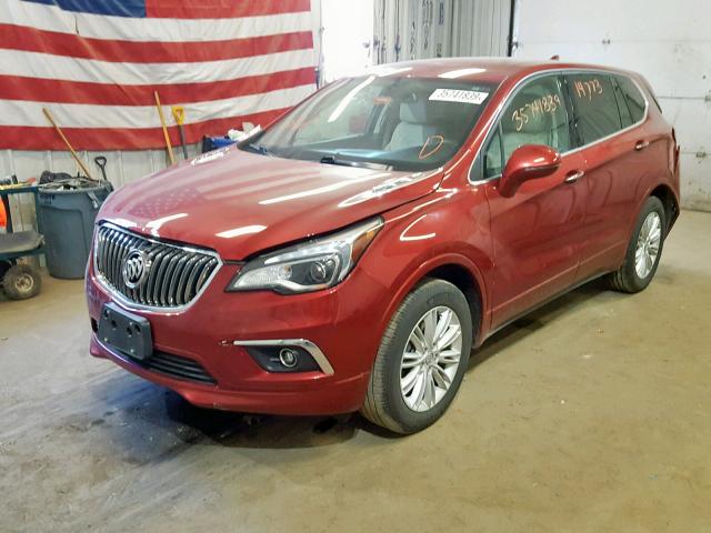 LRBFXCSA9JD004599 - 2018 BUICK ENVISION P RED photo 2