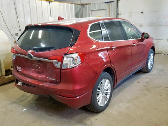 LRBFXCSA9JD004599 - 2018 BUICK ENVISION P RED photo 4