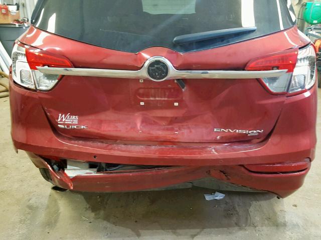 LRBFXCSA9JD004599 - 2018 BUICK ENVISION P RED photo 9