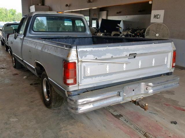 1B7FD14Y8JS707650 - 1988 DODGE D-SERIES D SILVER photo 3