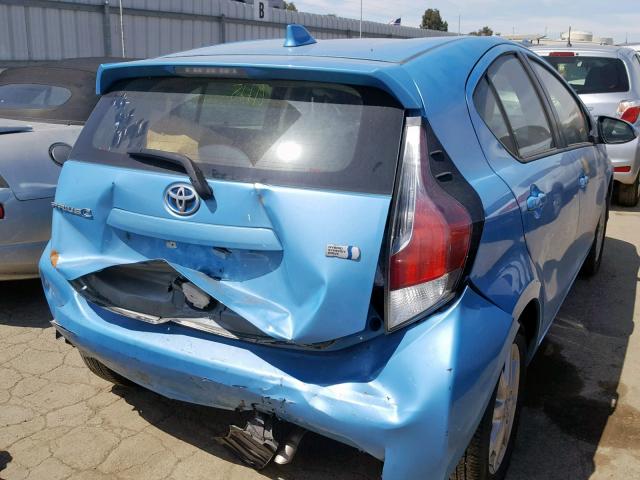 JTDKDTB39G1135990 - 2016 TOYOTA PRIUS C BLUE photo 4