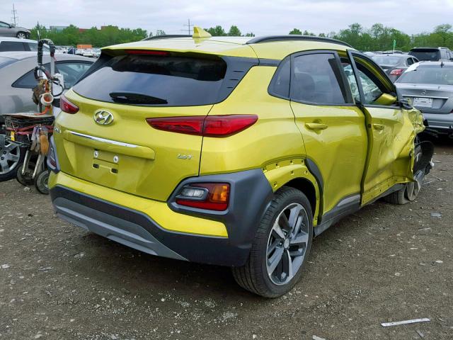 KM8K33A57KU271947 - 2019 HYUNDAI KONA LIMIT GREEN photo 4