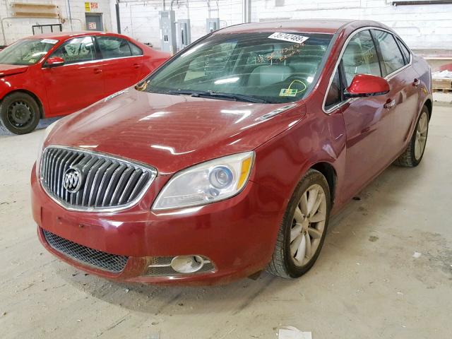 1G4PP5SK4C4200068 - 2012 BUICK VERANO BURGUNDY photo 2