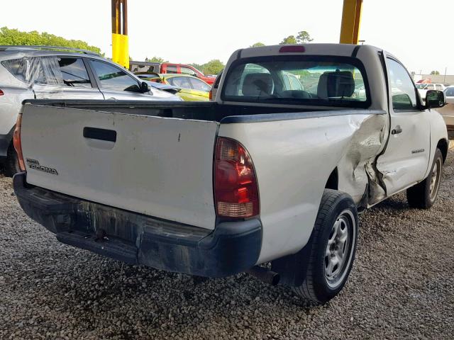 5TENX22N97Z368337 - 2007 TOYOTA TACOMA WHITE photo 4