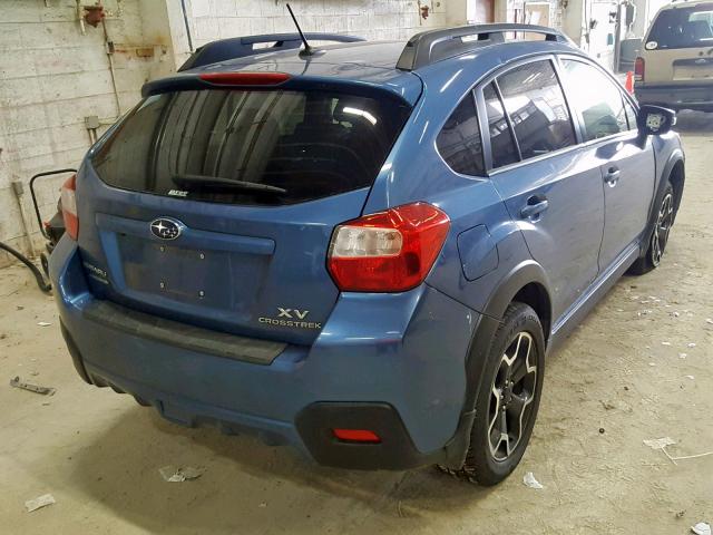 JF2GPASC5F8246478 - 2015 SUBARU XV CROSSTR BLUE photo 4