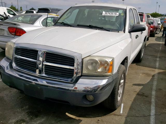 1D7HE48K55S157641 - 2005 DODGE DAKOTA QUA WHITE photo 2