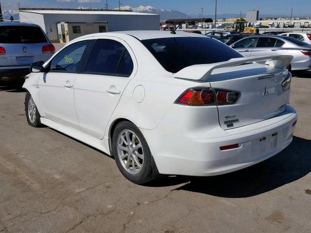 JA32V2FW3CU022684 - 2012 MITSUBISHI LANCER SE WHITE photo 3