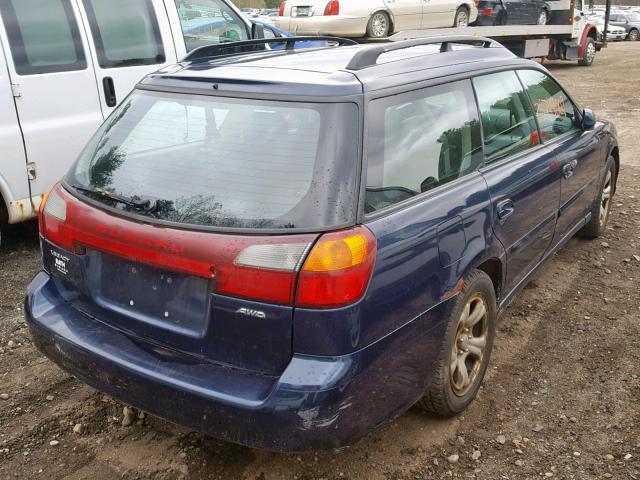 4S3BH625947301490 - 2004 SUBARU LEGACY L S BLUE photo 4