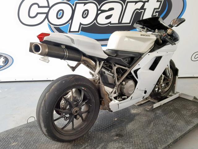 ZDM1XBGV38B000284 - 2008 DUCATI 848 WHITE photo 4