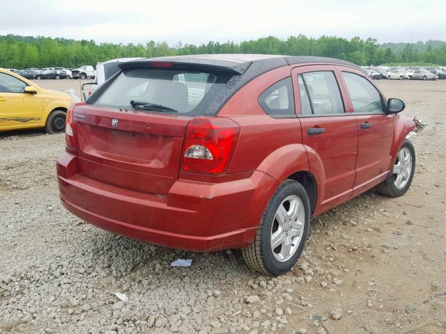 1B3HB28B18D661735 - 2008 DODGE CALIBER RED photo 4