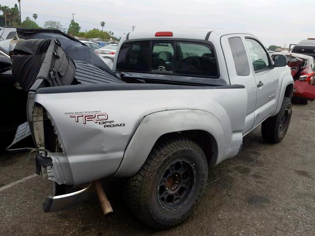 5TETU62N16Z300670 - 2006 TOYOTA TACOMA PRE SILVER photo 4