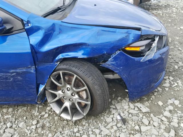 1C3CDFBA3DD326260 - 2013 DODGE DART SXT BLUE photo 9