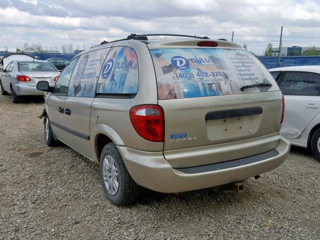 1D4GP25R05B119162 - 2005 DODGE CARAVAN SE BEIGE photo 3