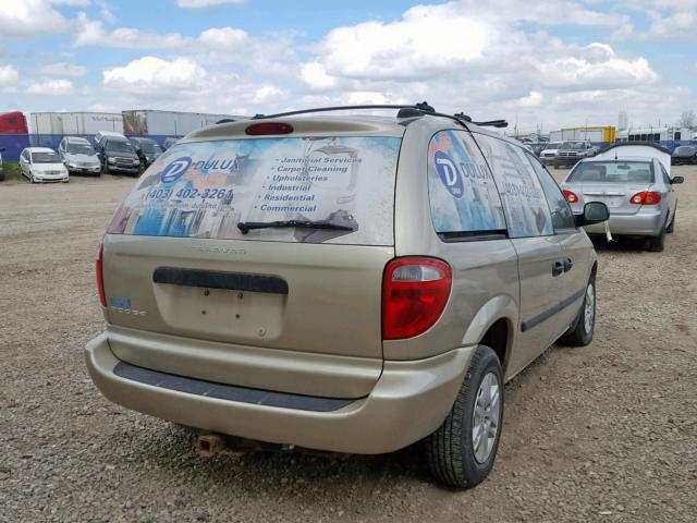 1D4GP25R05B119162 - 2005 DODGE CARAVAN SE BEIGE photo 4