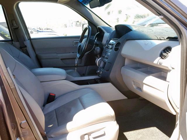 5FNYF4H76FB078075 - 2015 HONDA PILOT EXLN GRAY photo 5