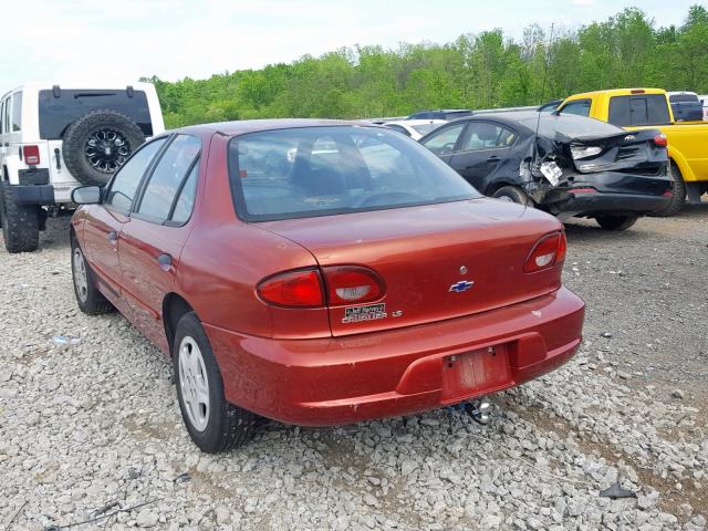 1G1JF5244Y7255200 - 2000 CHEVROLET CAVALIER L RED photo 3