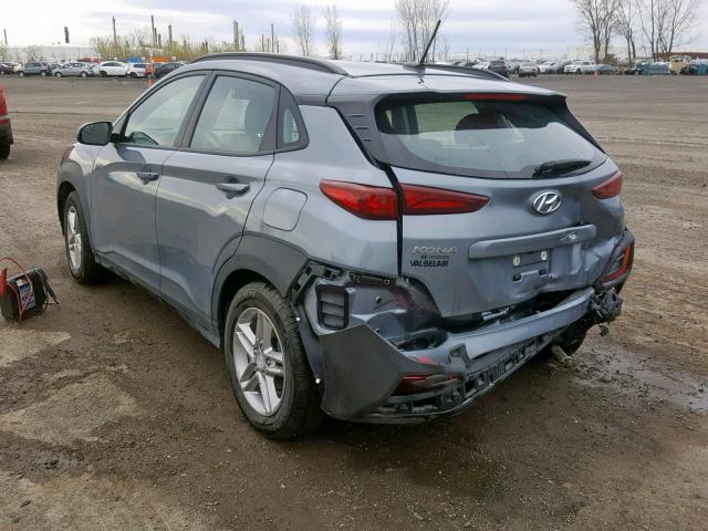 KM8K12AA1JU111333 - 2018 HYUNDAI KONA SE GRAY photo 3