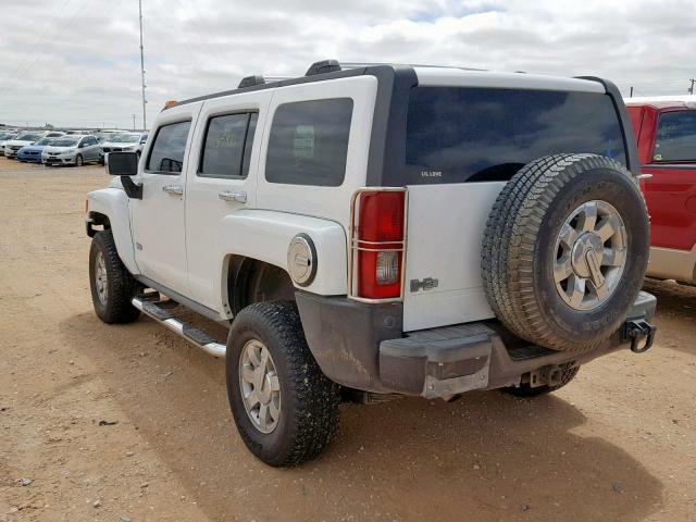 5GTDN13E578251875 - 2007 HUMMER H3 WHITE photo 3