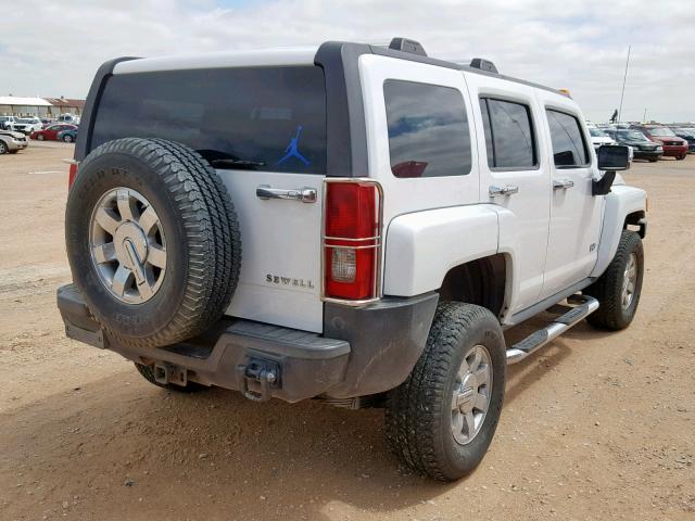 5GTDN13E578251875 - 2007 HUMMER H3 WHITE photo 4