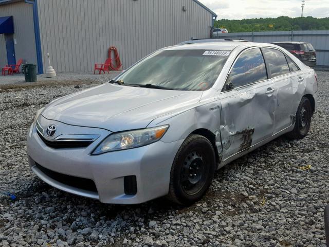 4T1BB3EK3AU117267 - 2010 TOYOTA CAMRY HYBR SILVER photo 2