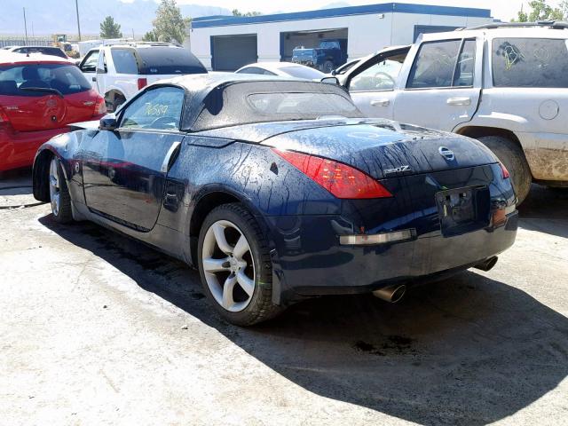 JN1BZ36A79M550417 - 2009 NISSAN 350Z BLUE photo 3