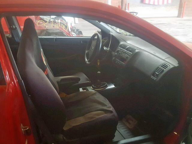 1HGEM21165L077444 - 2005 HONDA CIVIC DX V RED photo 5