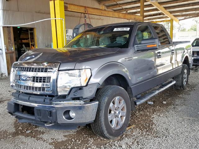 1FTFW1ET9DFC74592 - 2013 FORD F150 SUPER GRAY photo 2