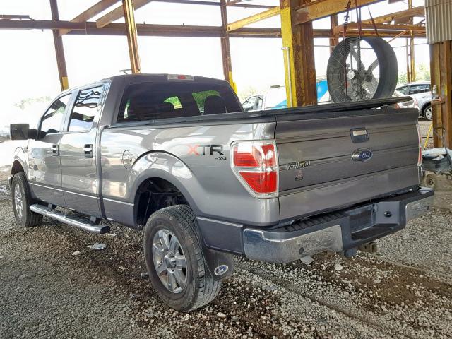 1FTFW1ET9DFC74592 - 2013 FORD F150 SUPER GRAY photo 3