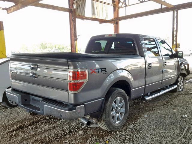 1FTFW1ET9DFC74592 - 2013 FORD F150 SUPER GRAY photo 4