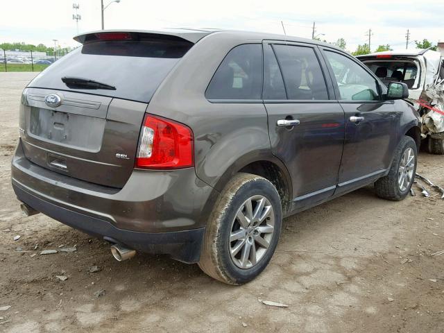 2FMDK3JC1BBA25900 - 2011 FORD EDGE SEL BROWN photo 4