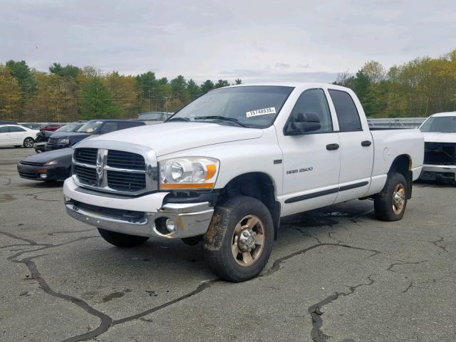 3D7KS28D96G102753 - 2006 DODGE RAM 2500 S WHITE photo 2