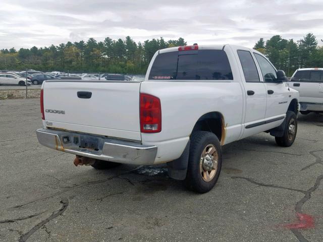 3D7KS28D96G102753 - 2006 DODGE RAM 2500 S WHITE photo 4