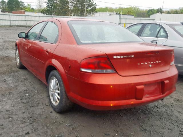 1C3EL46X52N345530 - 2002 CHRYSLER SEBRING LX RED photo 3