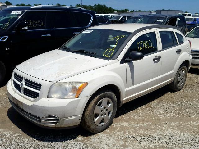 1B3HB28B98D695504 - 2008 DODGE CALIBER WHITE photo 2