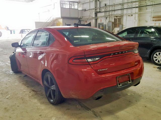 1C3CDFBB4ED775523 - 2014 DODGE DART SXT RED photo 3