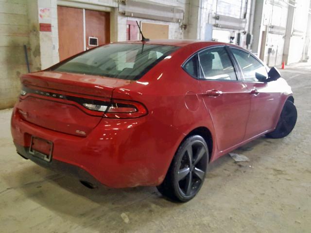 1C3CDFBB4ED775523 - 2014 DODGE DART SXT RED photo 4