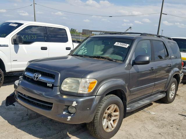 5TDZT38A16S275122 - 2006 TOYOTA SEQUOIA LI GRAY photo 2