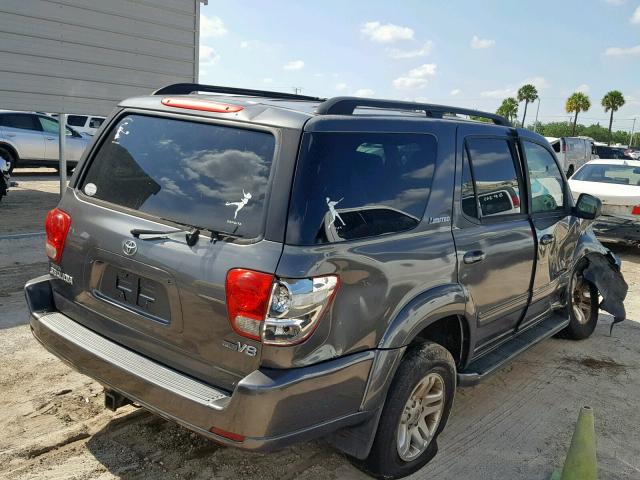 5TDZT38A16S275122 - 2006 TOYOTA SEQUOIA LI GRAY photo 4