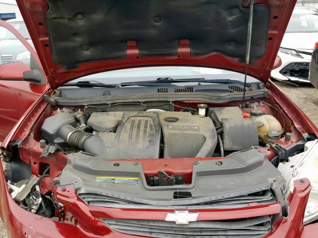 1G1AL58FX77298052 - 2007 CHEVROLET COBALT LT RED photo 7