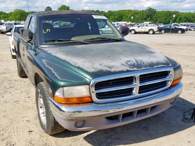 1B7GL22X9WS762123 - 1998 DODGE DAKOTA GREEN photo 1